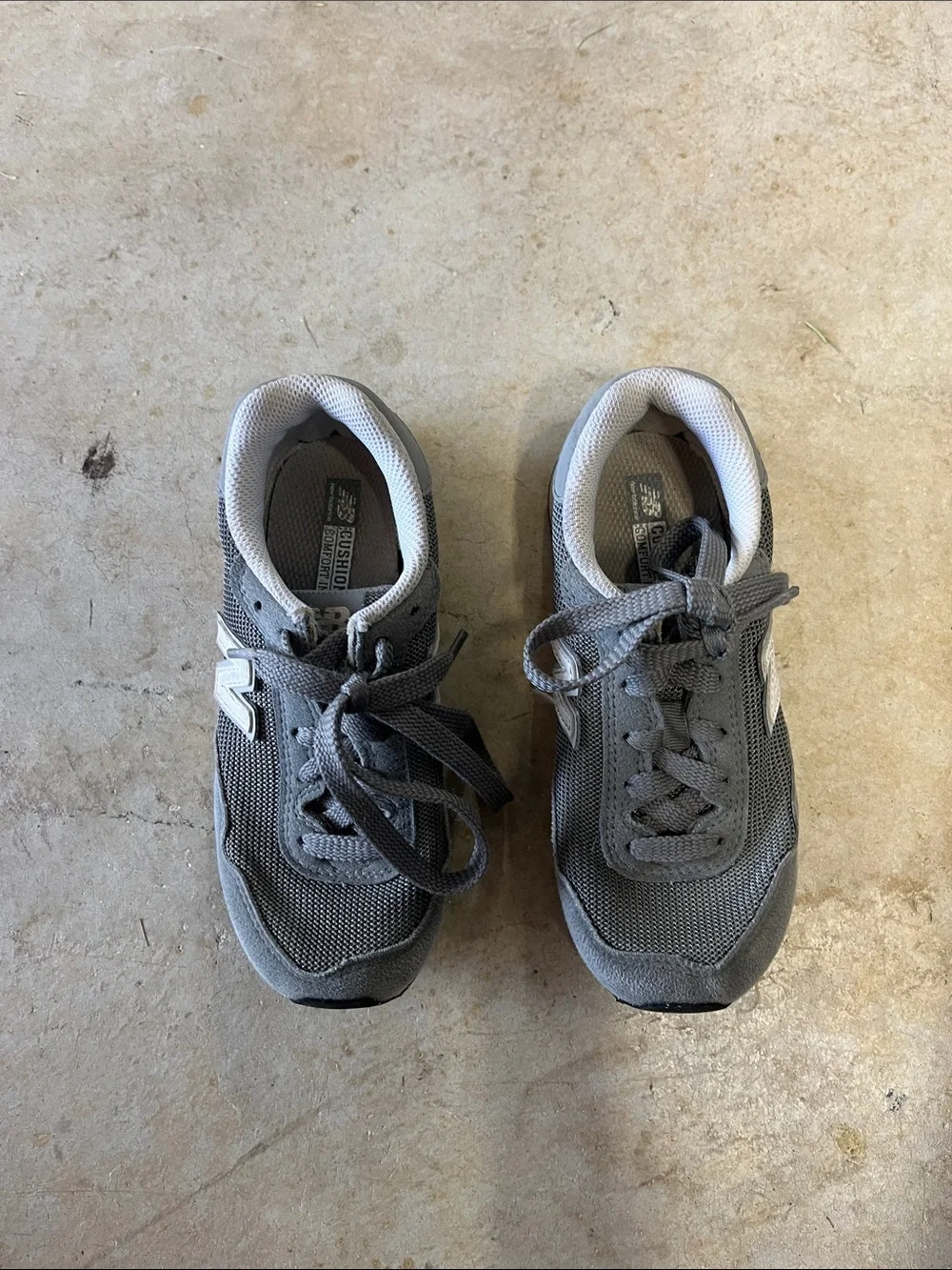 New Balance Gray Mesh Athletic Sneakers